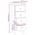 Cómoda de madera maciza de teca 40x30x100