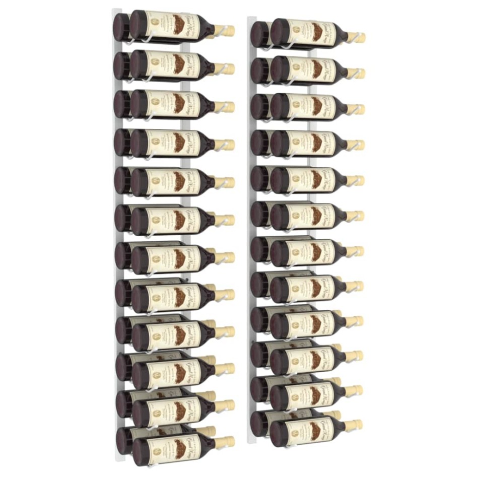 Botellero de pared para 24 botellas 2 unidades hierro