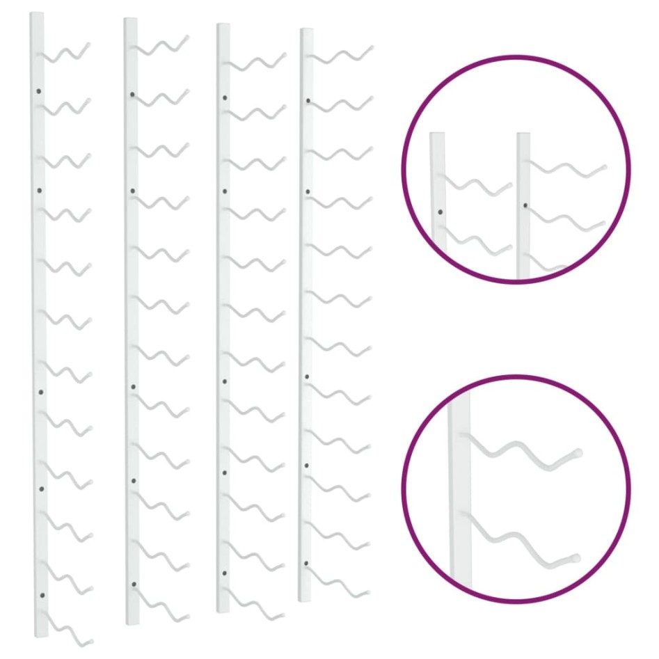 Botellero de pared para 24 botellas 2 unidades hierro