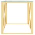 Mesa de centro acero inoxidable y vidrio 110x45x45