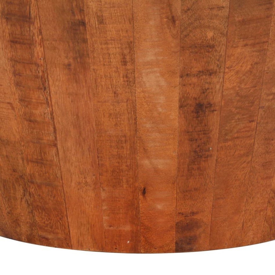 Mesa de centro de madera maciza de mango rugosa Ø 52x30