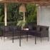 Set comedor de jardín 2 pzas con cojines ratán sintético