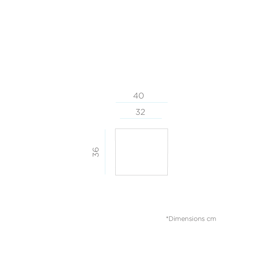 Macetero cuadrado, modelo Narciso 40
