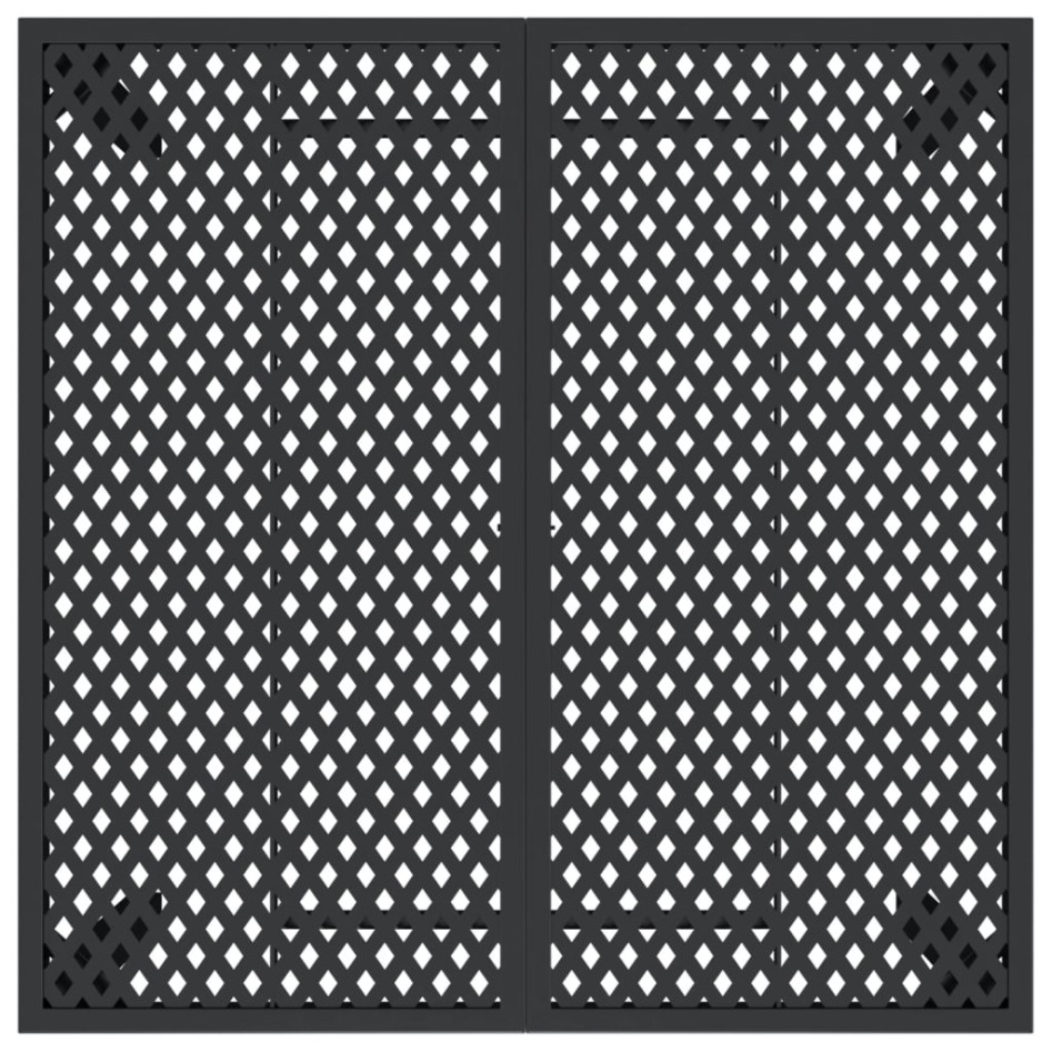 Mesa de jardín de acero gris antracita 100x100x72