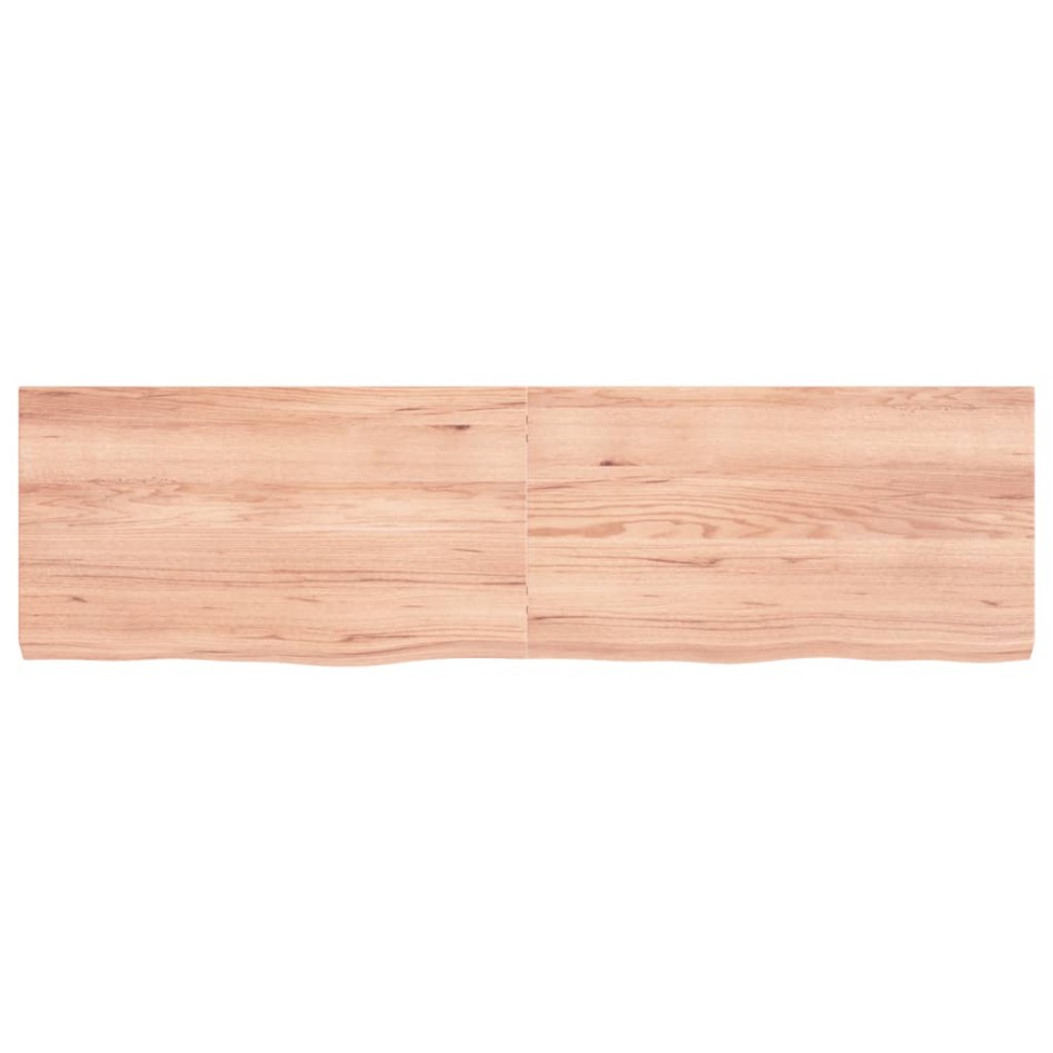 Estante pared madera roble tratada marrón claro 180x50x(2-6)