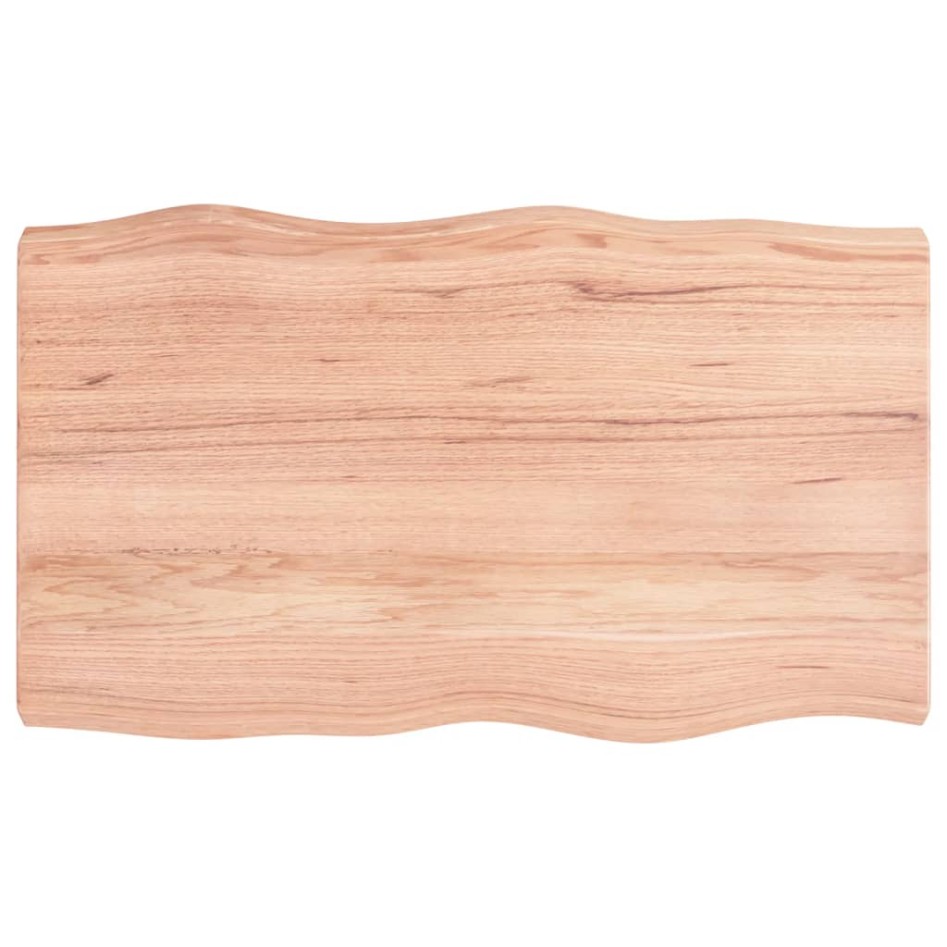 Tablero mesa madera tratada borde natural marrón