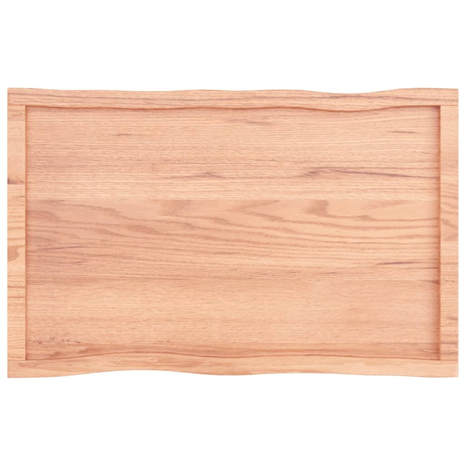 Tablero mesa madera tratada borde natural marrón