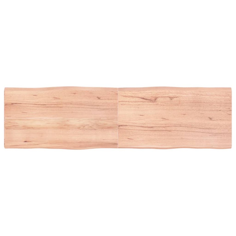 Tablero mesa madera tratada borde natural marrón