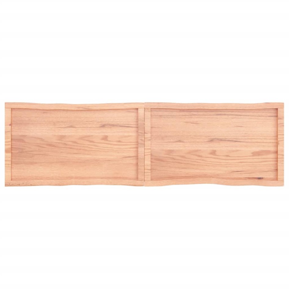 Tablero mesa madera tratada borde natural marrón