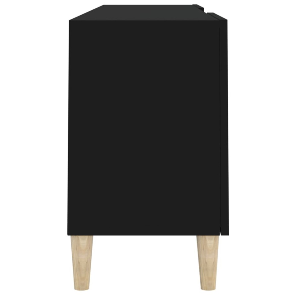 Mueble para TV madera contrachapada negro 150x30x50