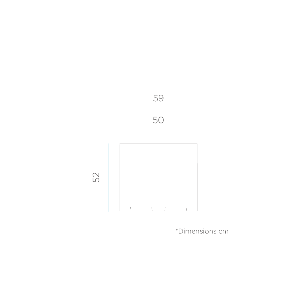 Macetero cuadrado, modelo Narciso 60