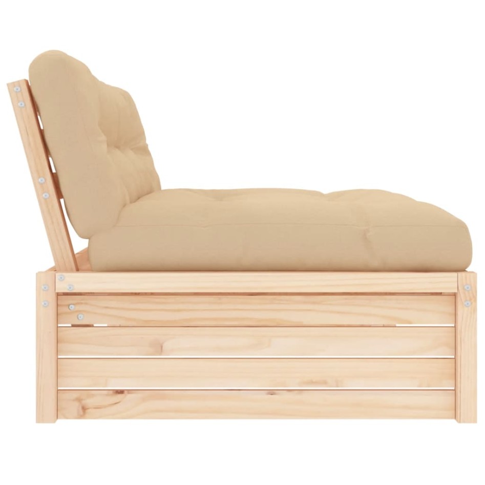 Sofá central madera maciza de pino 120x80