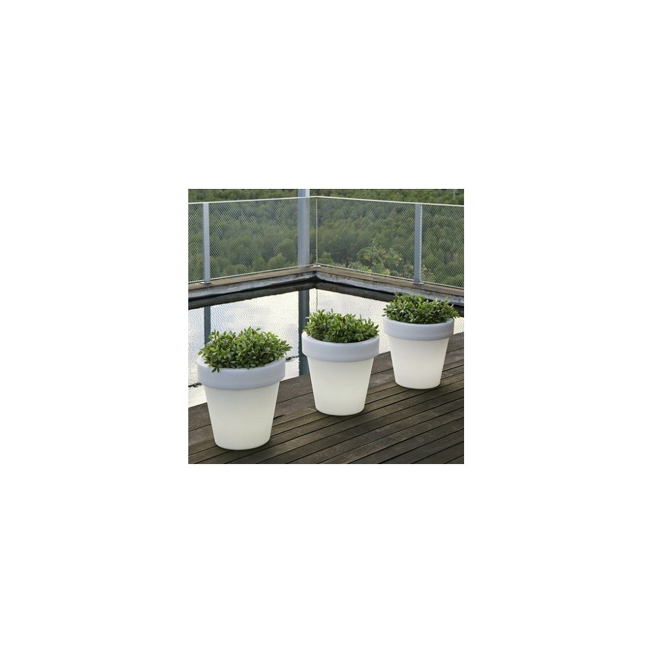 Macetero decorativo con luz