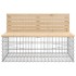 Banco de jardín diseño gaviones madera maciza pino 103x70x65