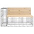 Banco jardín diseño gaviones madera maciza pino 122x71x65,5