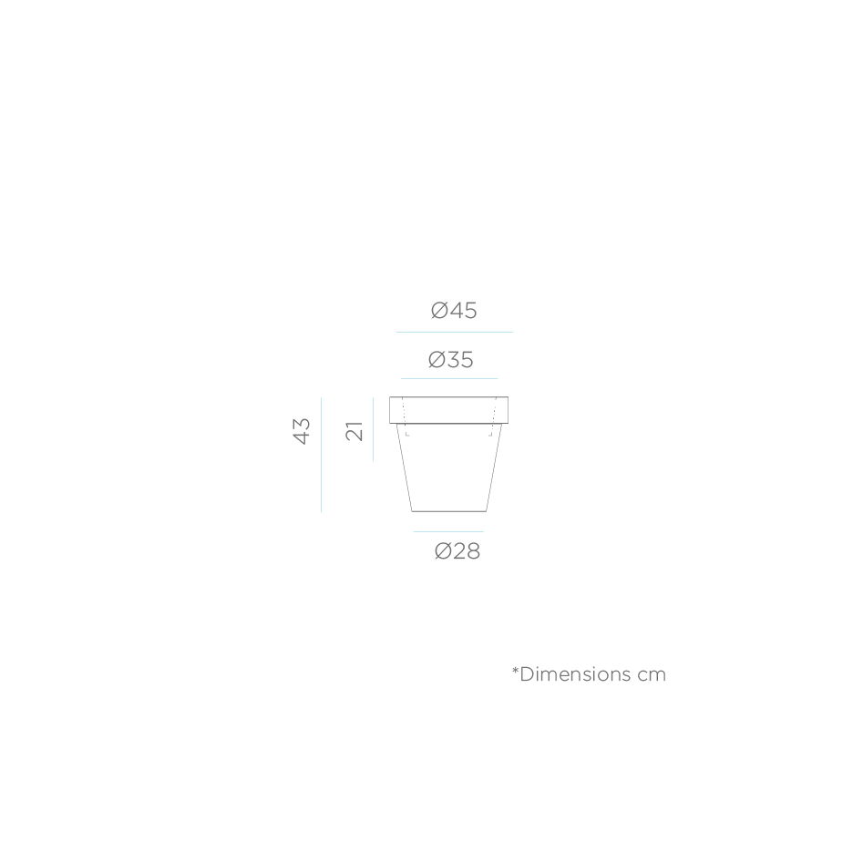 Macetero decorativo con luz