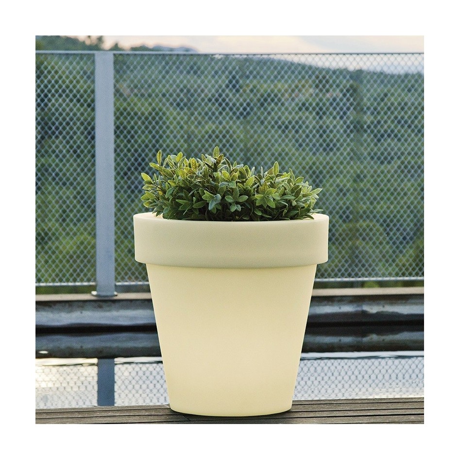 Macetero decorativo con luz