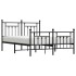 Estructura de cama cabecero y estribo metal negro 150x200