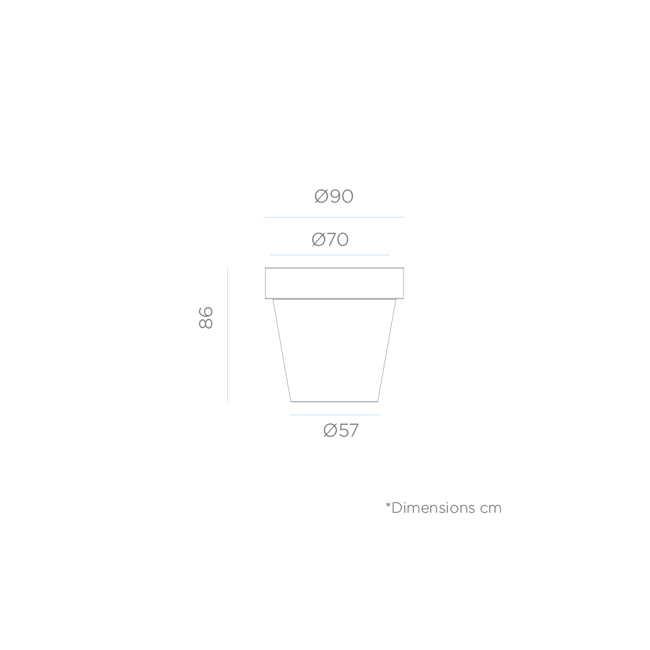 Macetero decorativo con luz