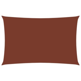 Toldo de vela rectangular tela Oxford terracota 5x7