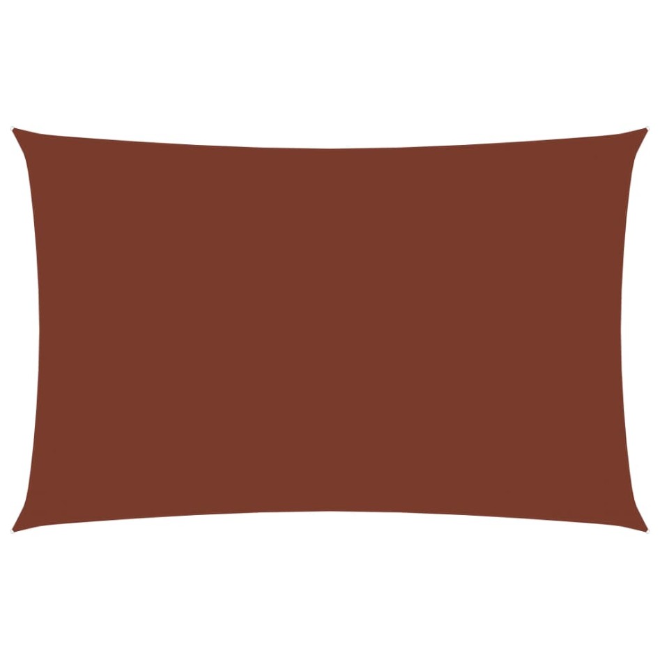 Toldo de vela rectangular tela Oxford terracota 5x7
