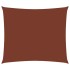 Toldo de vela rectangular tela Oxford terracota 6x7
