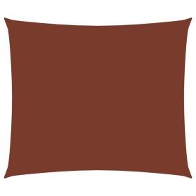 Toldo de vela rectangular tela Oxford terracota 6x7