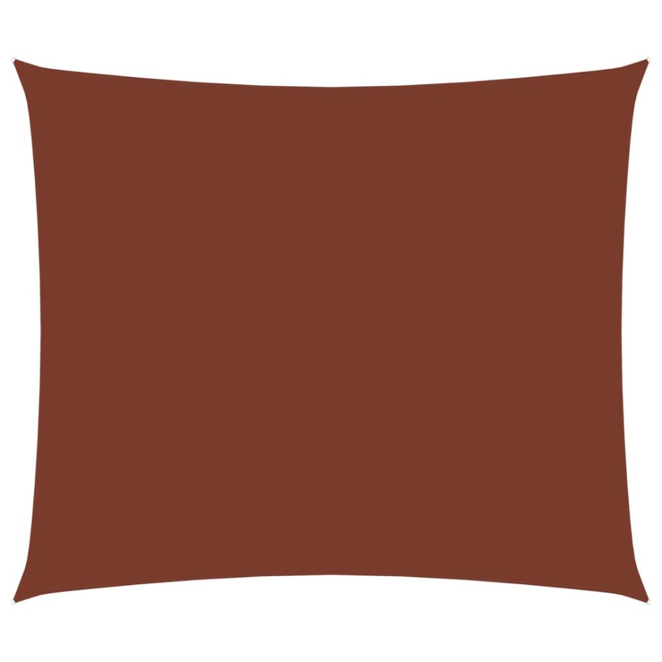 Toldo de vela rectangular tela Oxford terracota 6x7