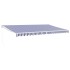 Toldo retráctil aluminio y tela azul y blanco 5x3