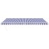Toldo retráctil aluminio y tela azul y blanco 5x3
