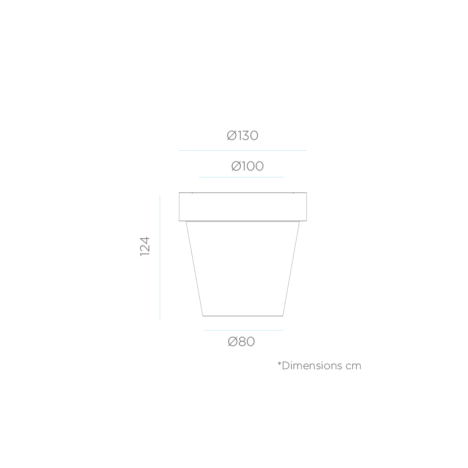 Macetero decorativo con luz