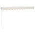 Toldo retráctil aluminio y tela color crema 3,5x2,5