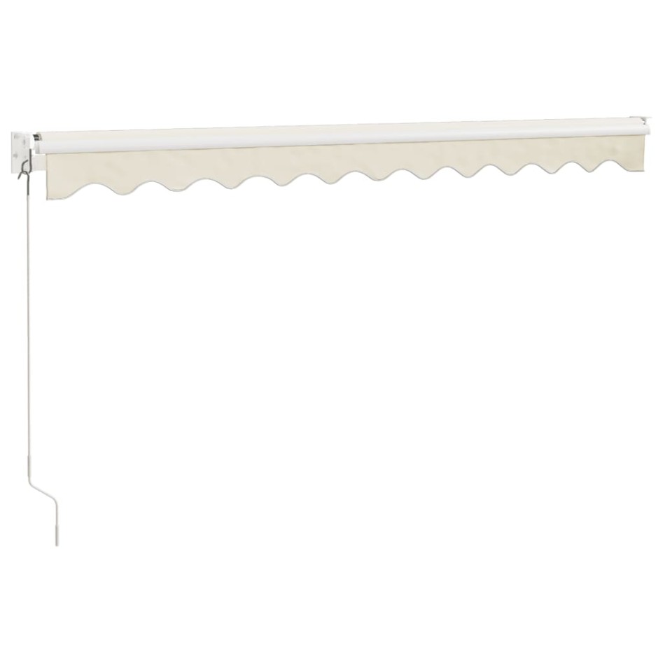 Toldo retráctil aluminio y tela color crema 3,5x2,5