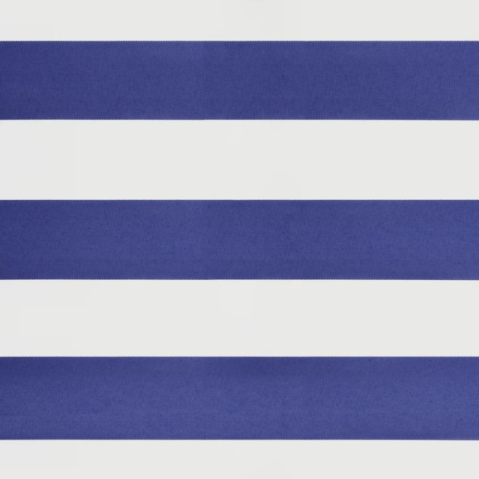 Toldo retráctil aluminio y tela azul y blanco 5x3