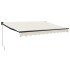 Toldo retráctil aluminio y tela color crema 3,5x2,5