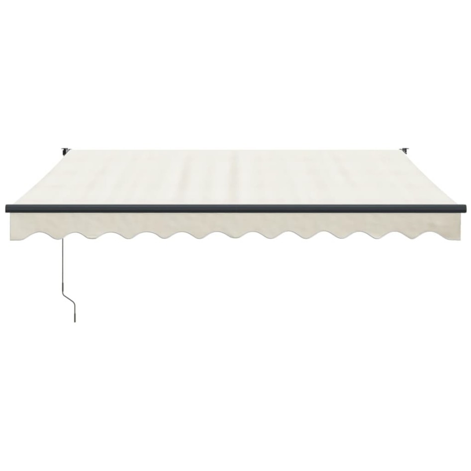 Toldo retráctil aluminio y tela color crema 3,5x2,5