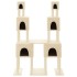 Rascador para gatos con postes de sisal color crema 199