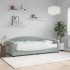 Sofá cama con colchón terciopelo gris claro 90x200