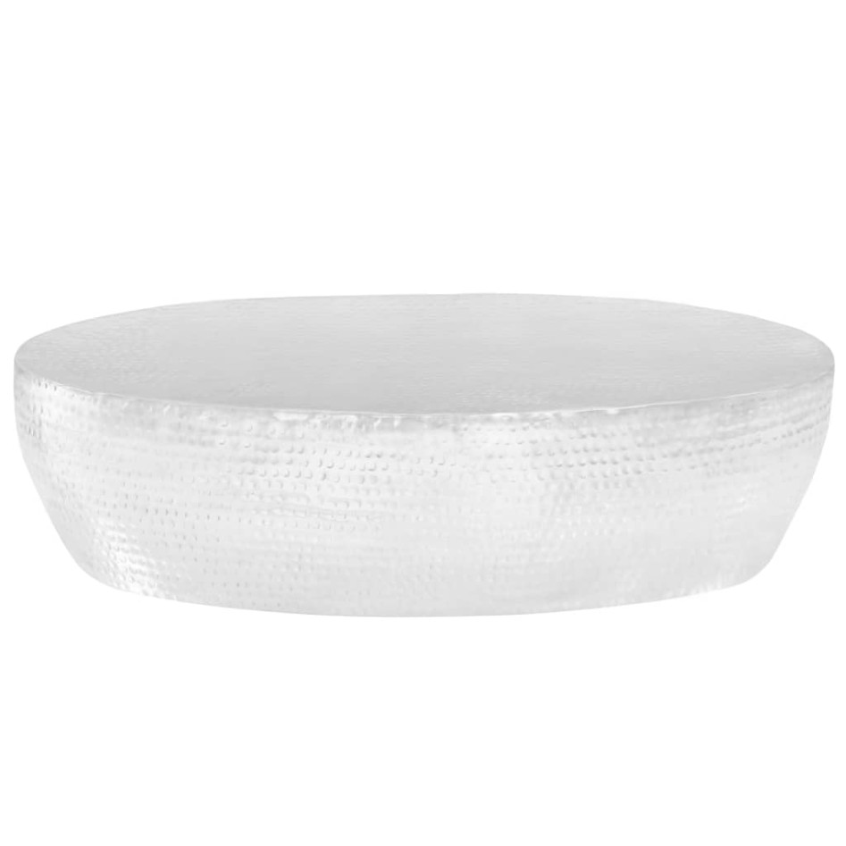 Mesa de centro aluminio martillado 100x50x28 cm