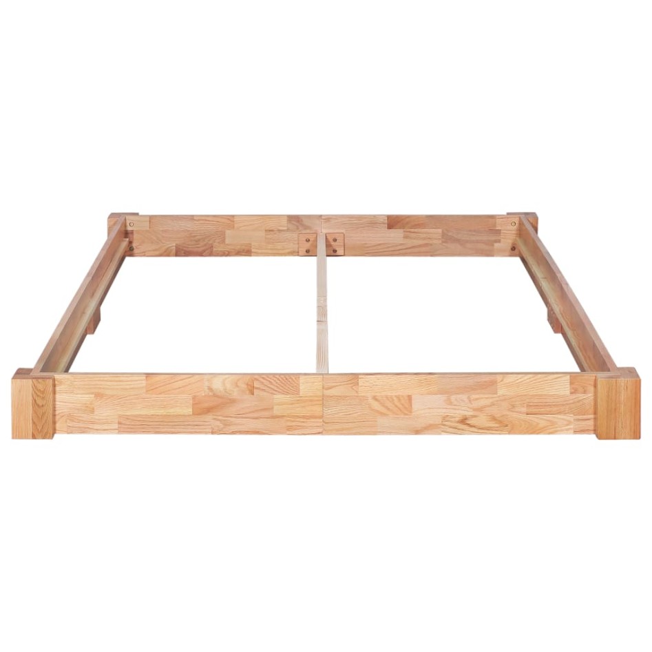 Estructura de cama de madera maciza de roble 160x200