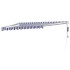 Toldo retráctil automático azul y blanco 3x2,5