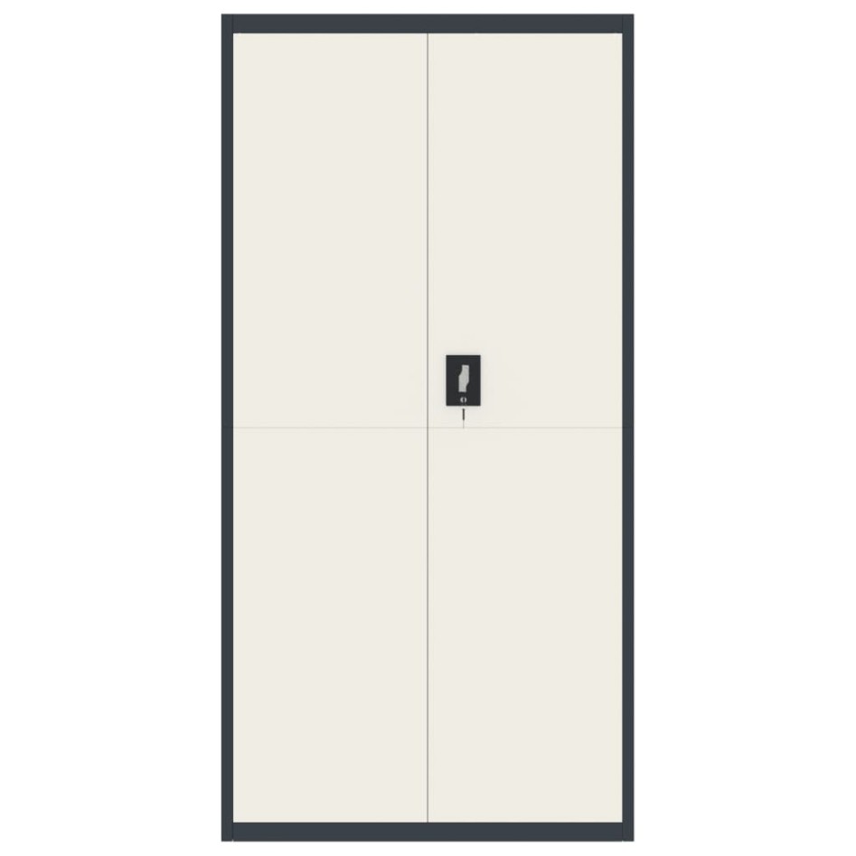 Armario archivador de acero gris antracita y blanco