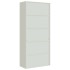 Armario archivador de acero gris claro 90x40x200