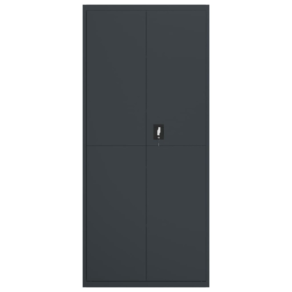 Armario archivador de acero gris antracita 90x40x200