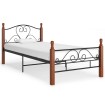 Estructura de cama de metal negro 90x200 cm