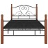 Estructura de cama de metal negro 90x200