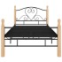 Estructura de cama de metal negra 90x200