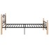 Estructura de cama de metal negra 90x200