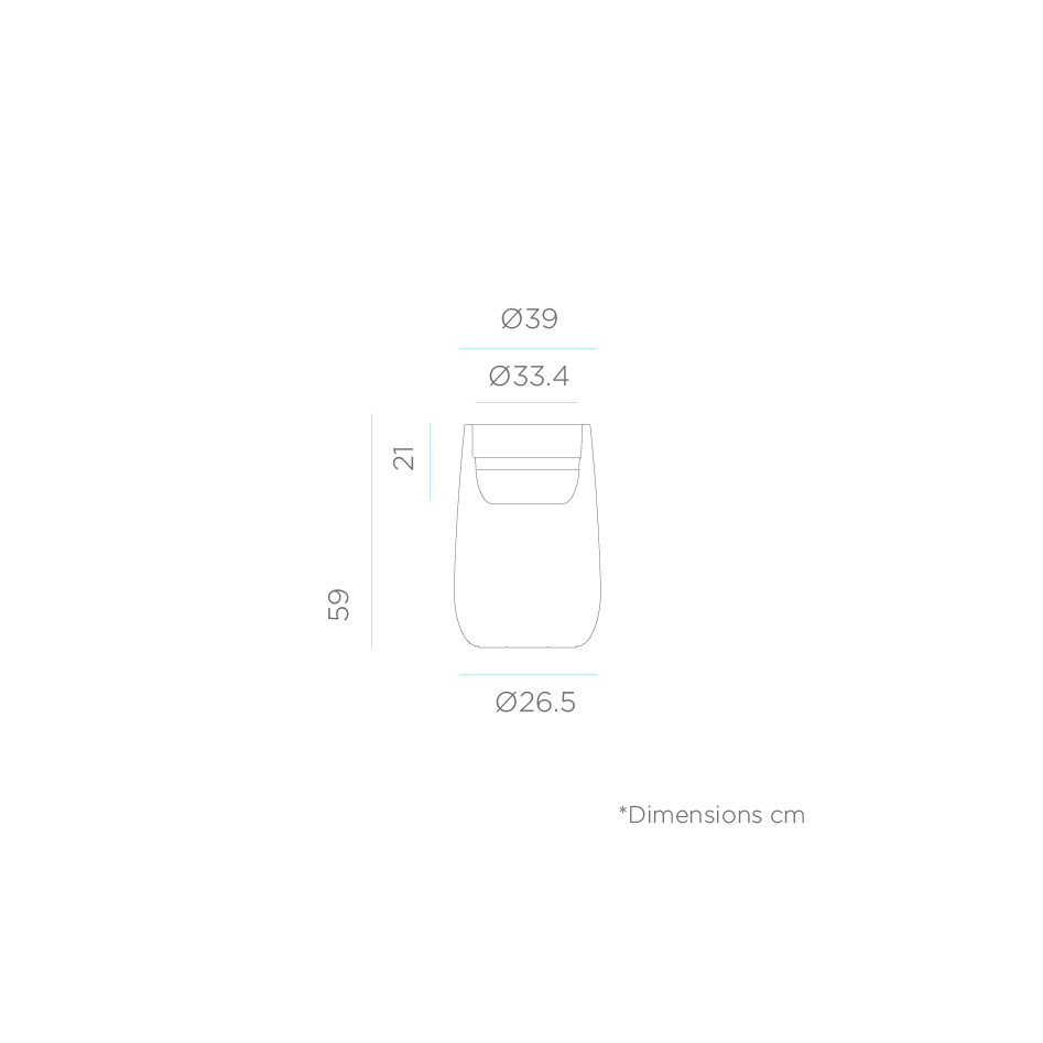 Macetero alto, modelo Camelia High
