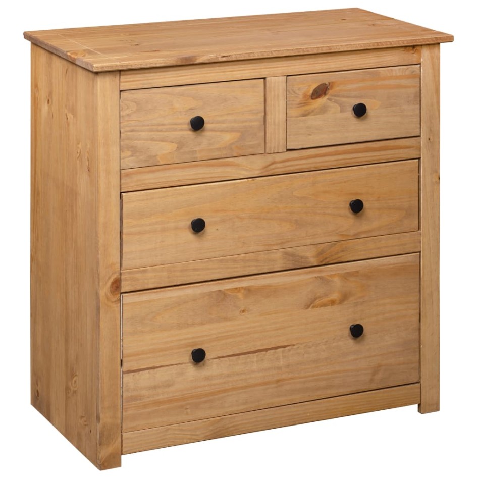 Aparador de madera maciza de pino estilo Panamá 80x40x83